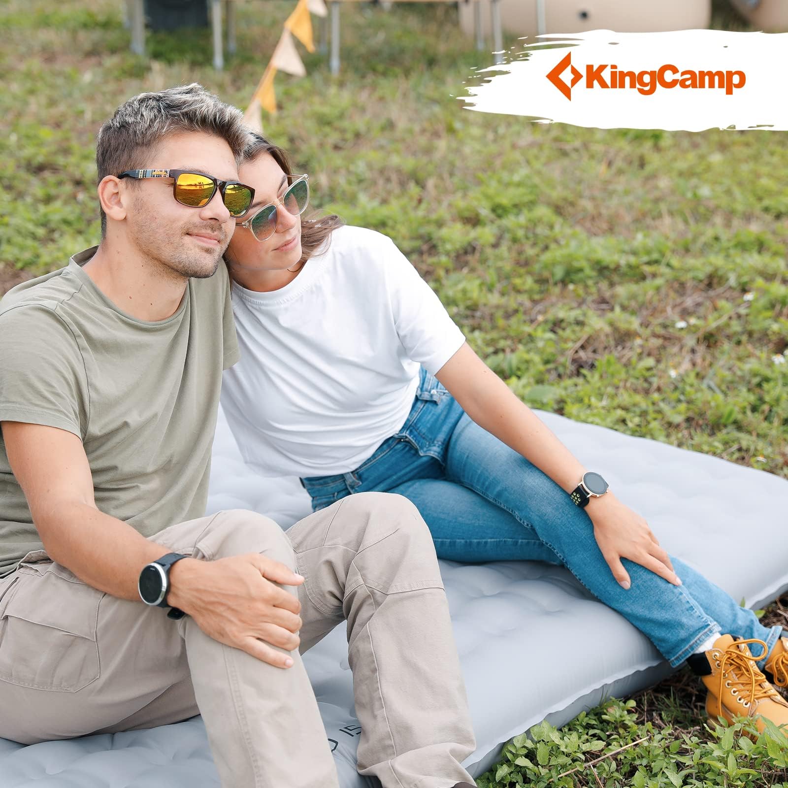 KingCamp キャンピング用寝マット2人用厚さ15cmダブルエアマットレス