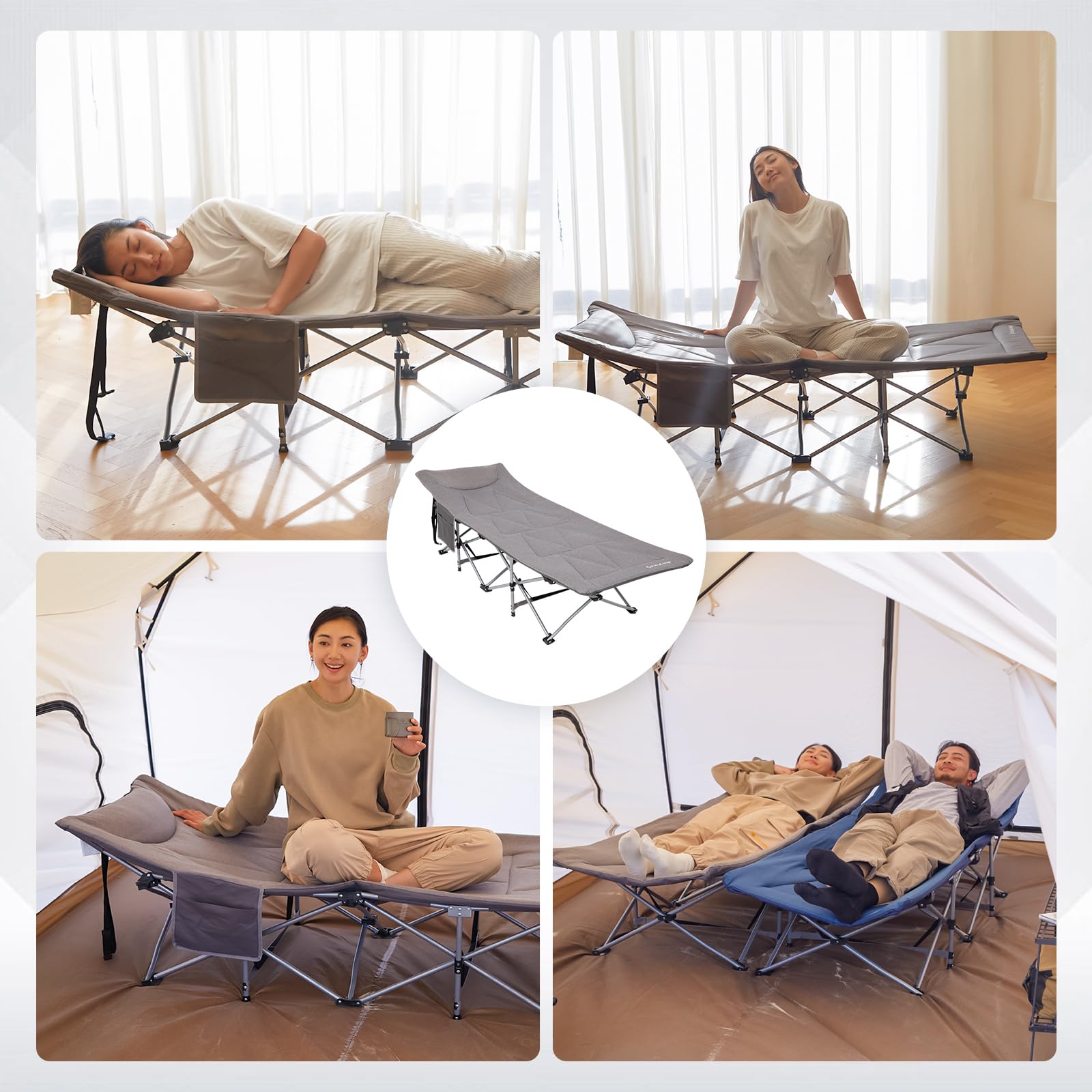 2025 NEW】KingCamp 折りたたみベッドキャンプコット組立不要