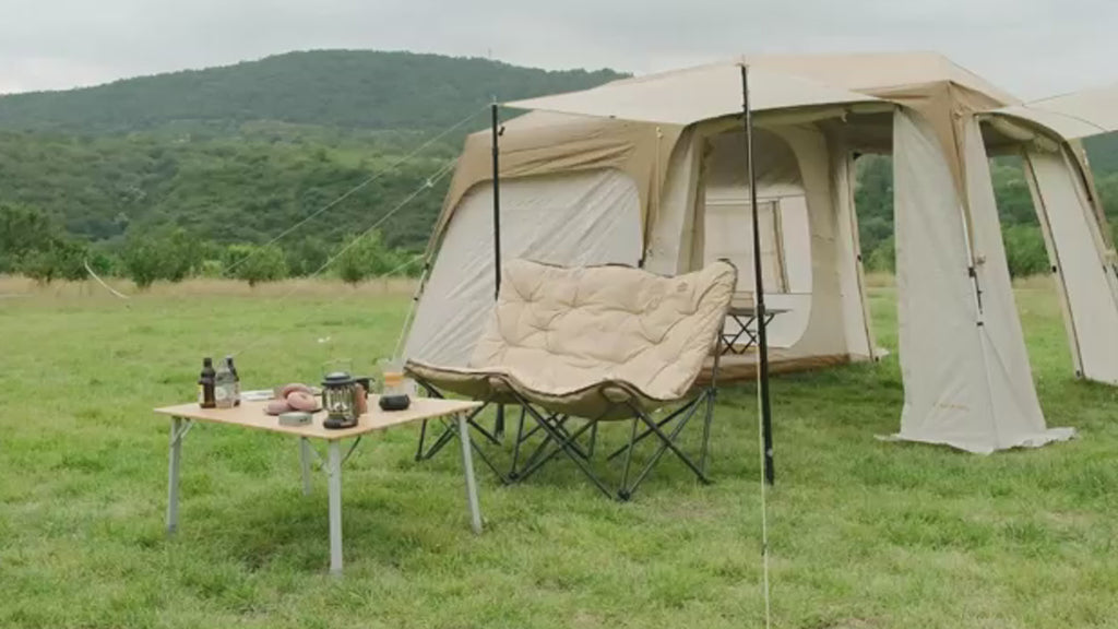 KingCamp ダブルアウトドア折りたたみバタフライチェア