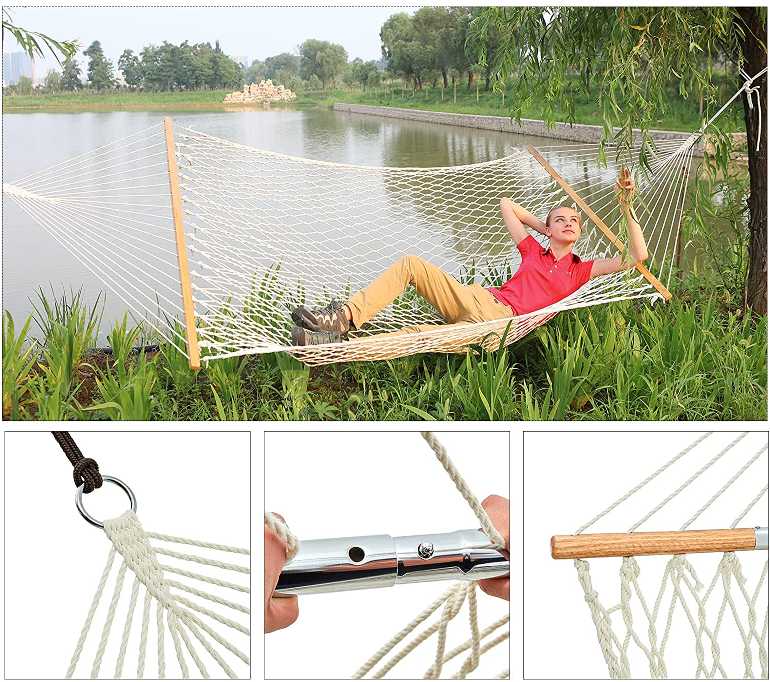 コットンハンモック 200cm×118cm KG2102