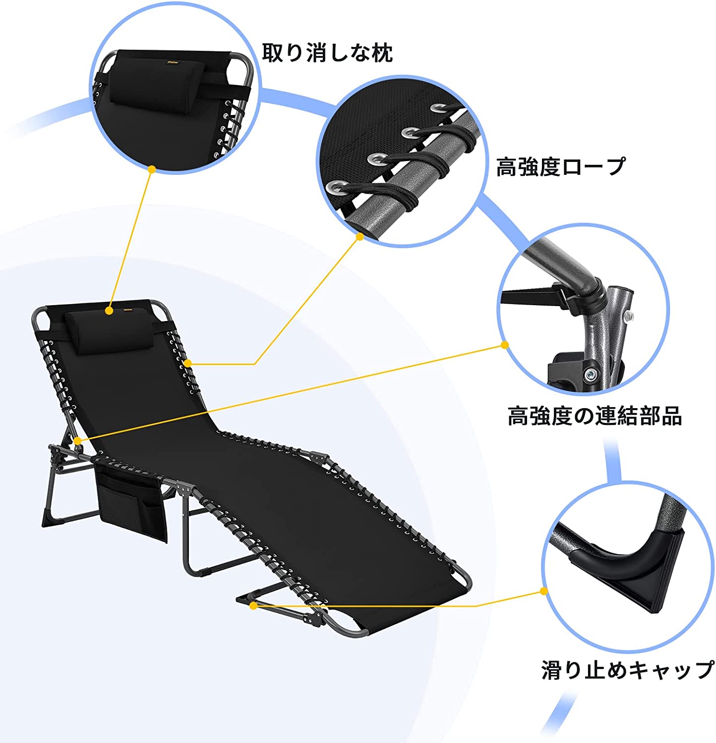 KingCamp サマーベッド折りたたみ キャンプ ビーチチェア簡易