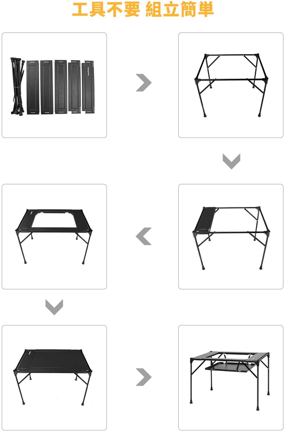 BBQテーブル コンロ対応 61×42×42cm KC1911