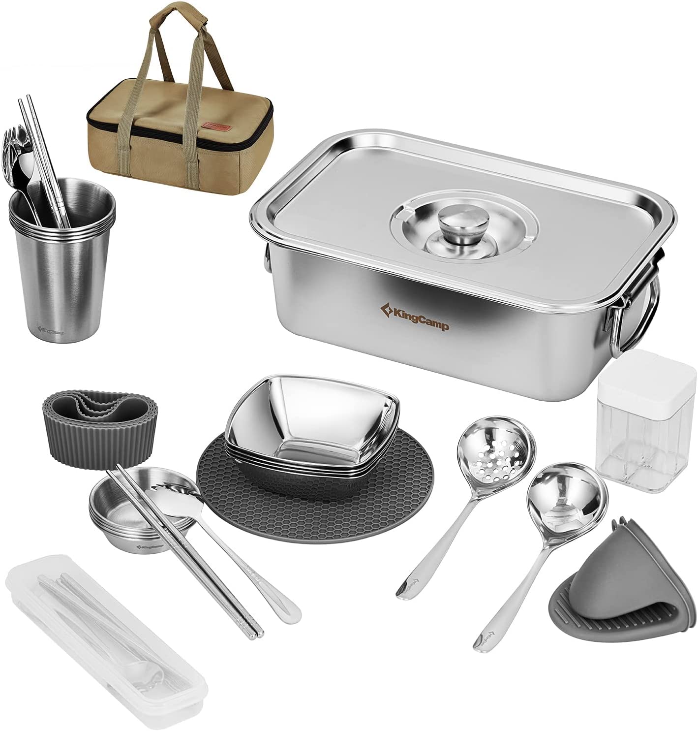 アウトドア食器セット Amazon | [TAOHUA]アウトドア食器セット カトラリーセット 17点