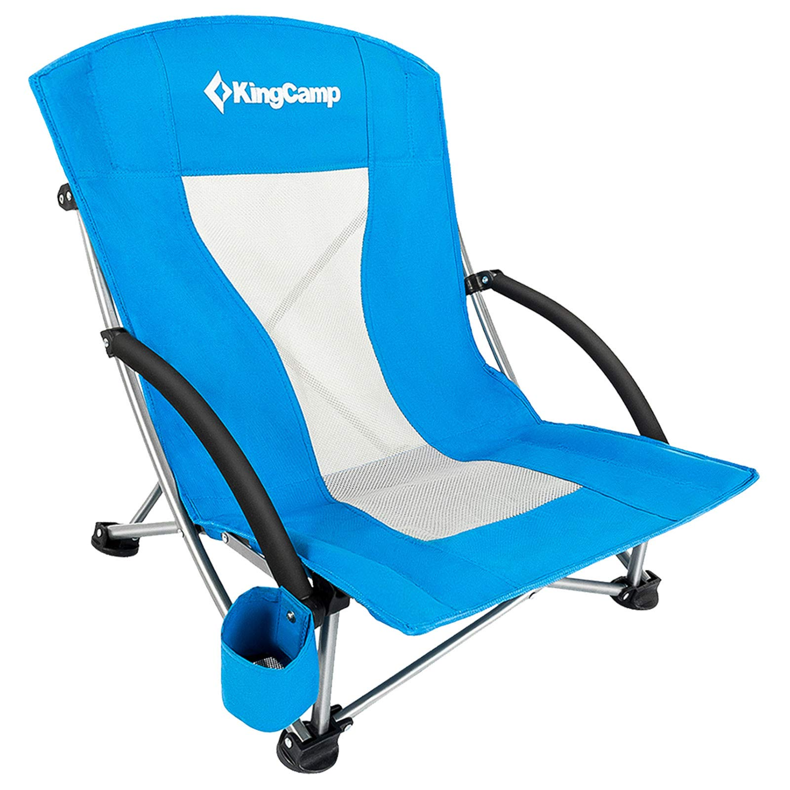KingCamp アウトドアチェア 折りたたみ ハイバック ローチェア 耐荷重136kg あぐらチェア ロースタイル コンパクト イス キャンプ椅子 お釣り ビーチ 登山 収納バッグ付き