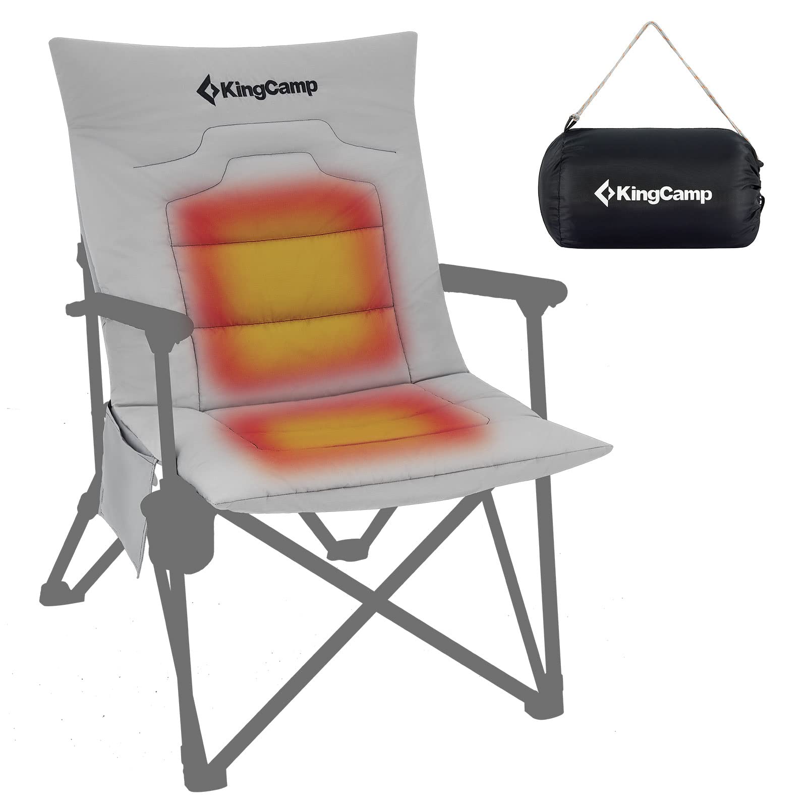 KingCamp 椅子用 ホットマット 3段階温度調節 USBポート付き