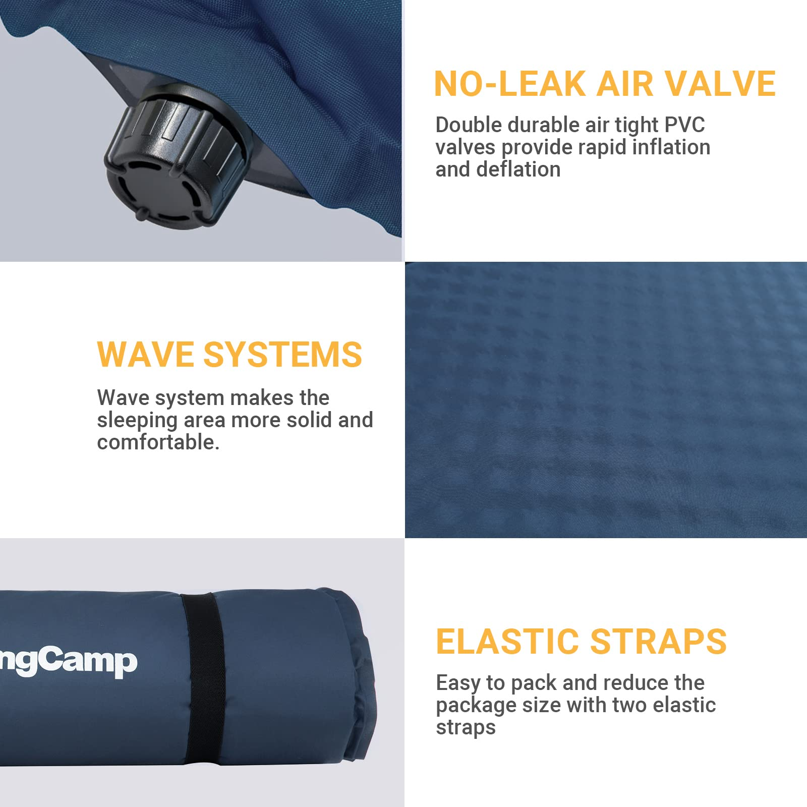 エアーマット 2人 自動膨張式 KM3538