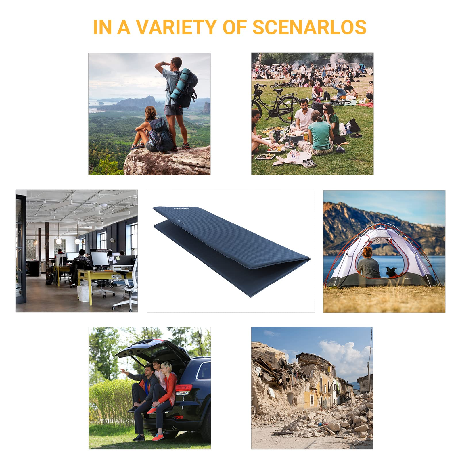 エアーマット 2人 自動膨張式 KM3538